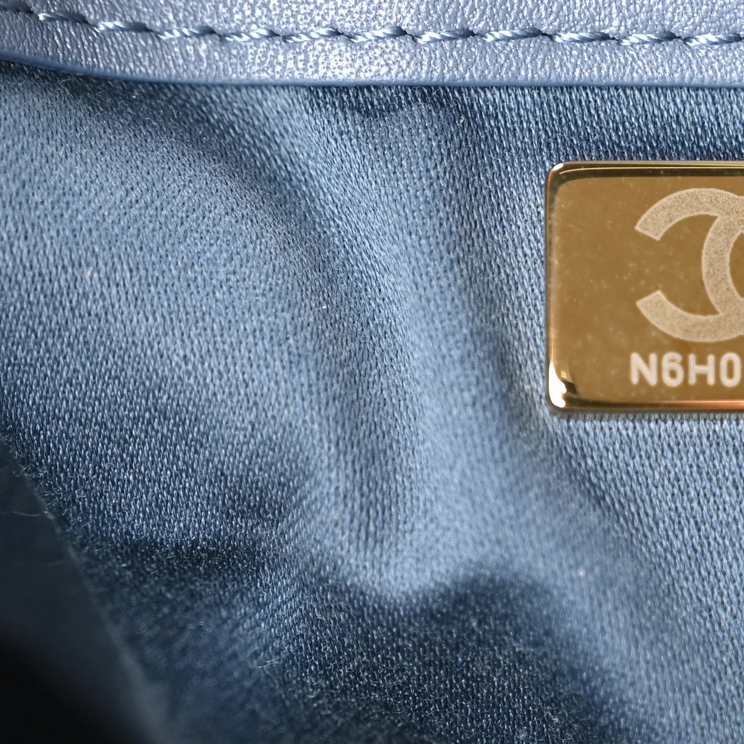 Suede Quilted Small  25 Handbag Blue