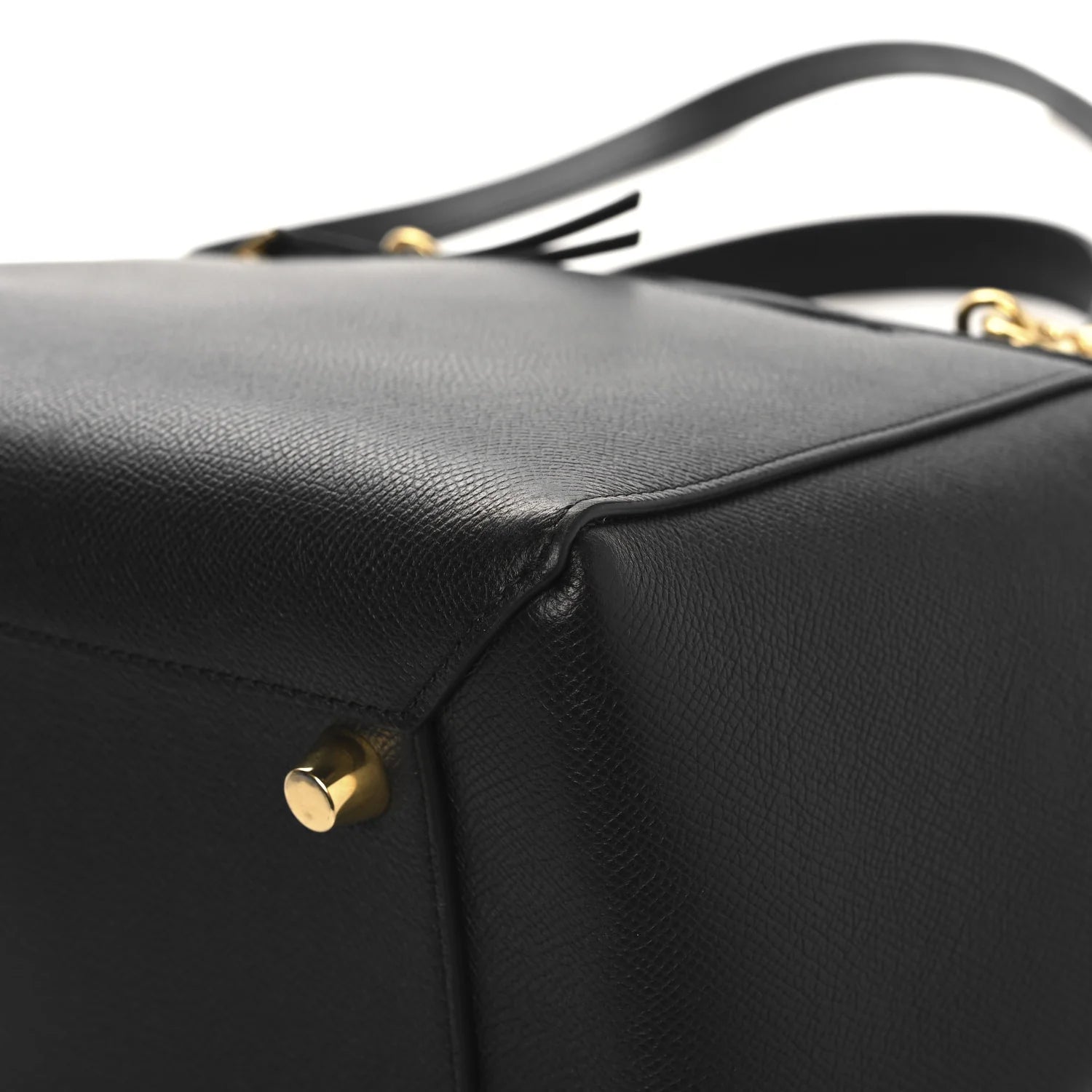 Grained Calfskin Mini Belt Bag Black