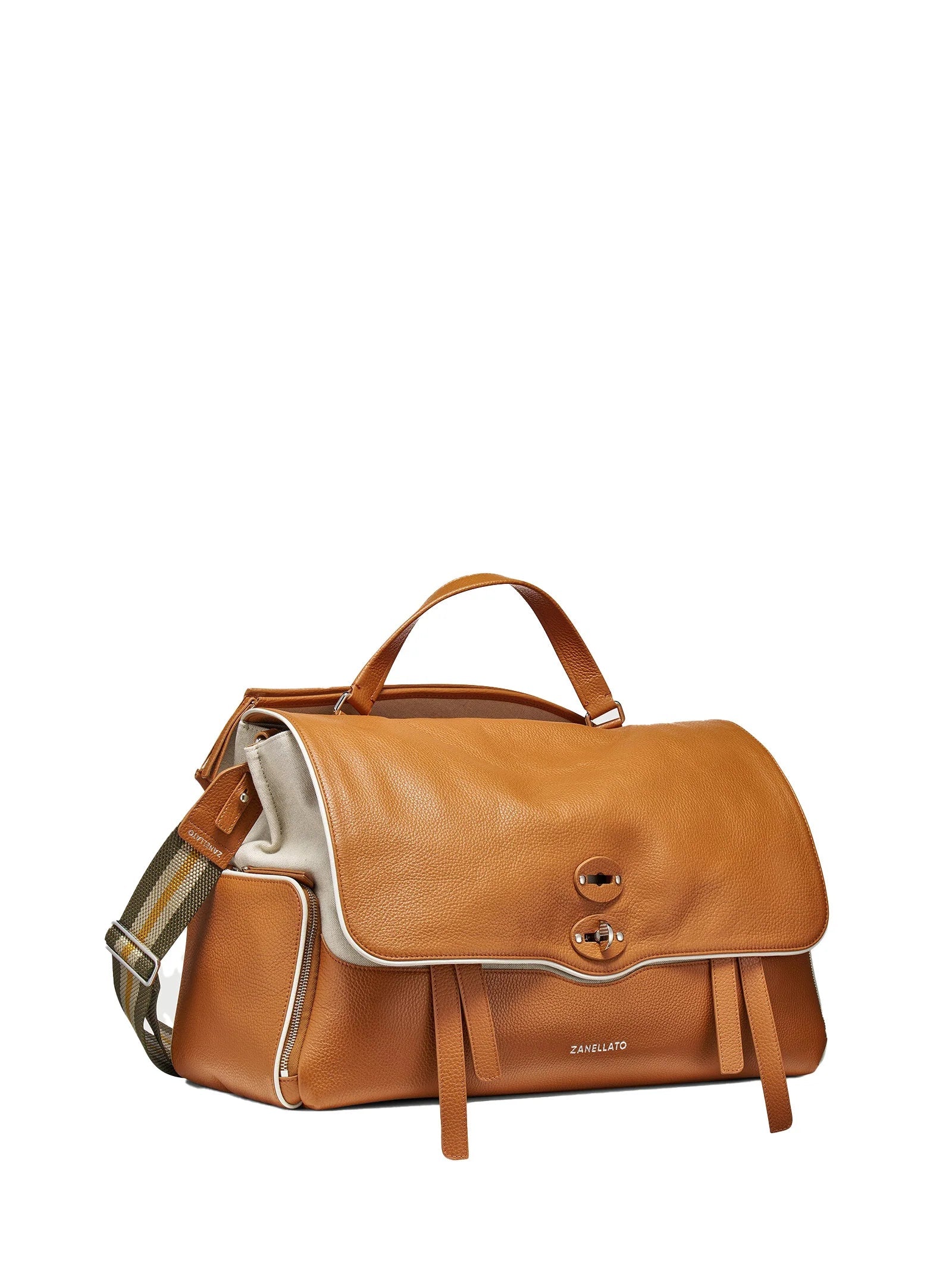 RACQUET CLUB XL LEATHER MESSENGER BAG with SHOULDER STRAP