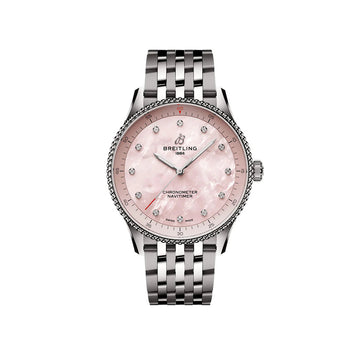 Unworn 2024,  Navitimer 32, Stainless Steel and 12 Diamonds, Ref# A77320D91K1A1, Box and Papers