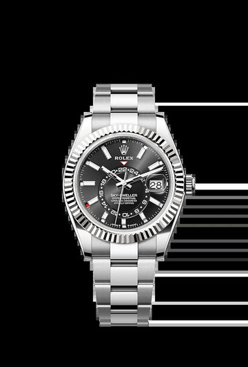 Sky-Dweller, 42Mm, Oystersteel and 18K White Gold, Black, Oyster, Ref# 336934-0007