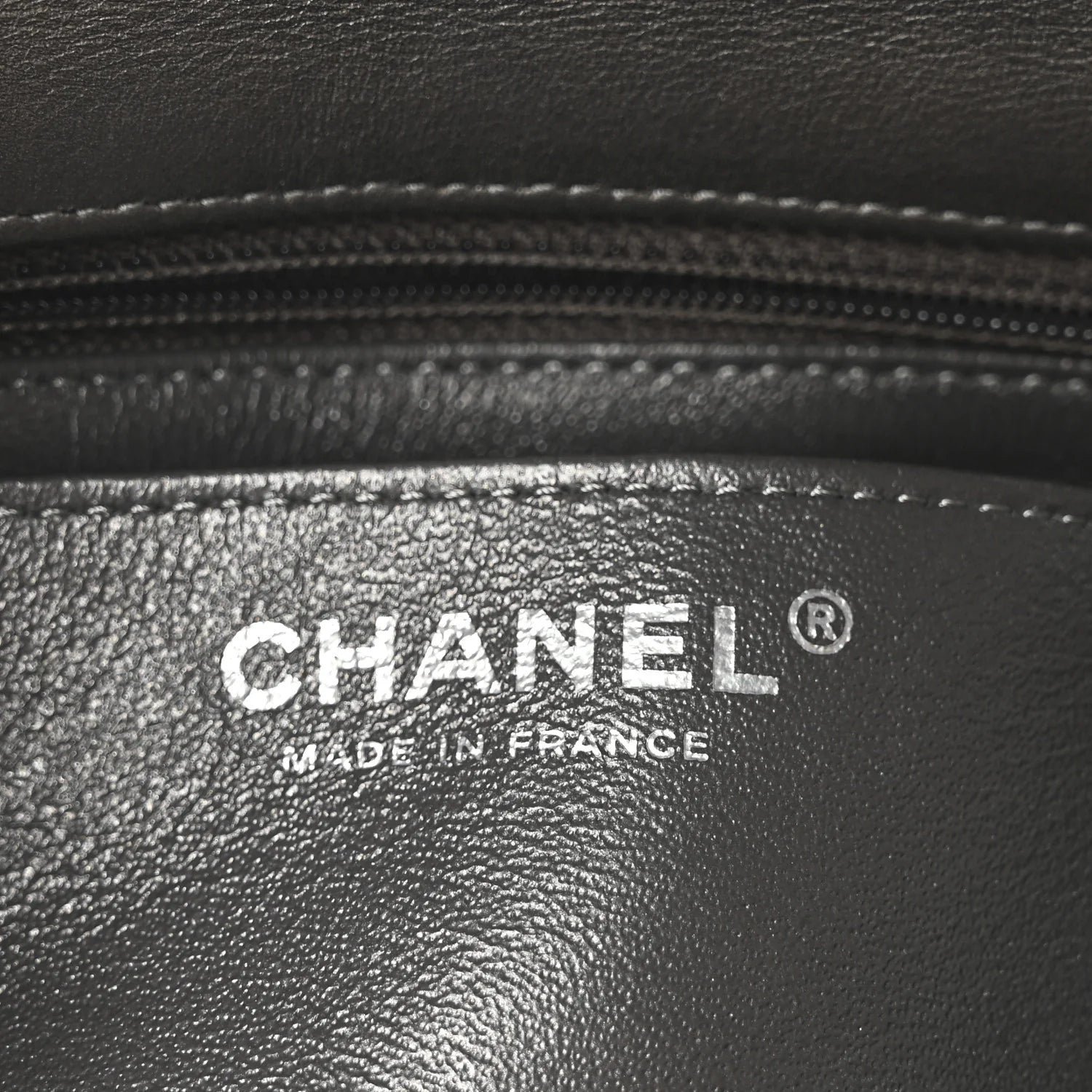 Metallic Lambskin Quilted Mini Rectangular Flap Dark Grey