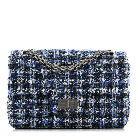 Tweed Quilted 2.55 Reissue Mini Flap Blue