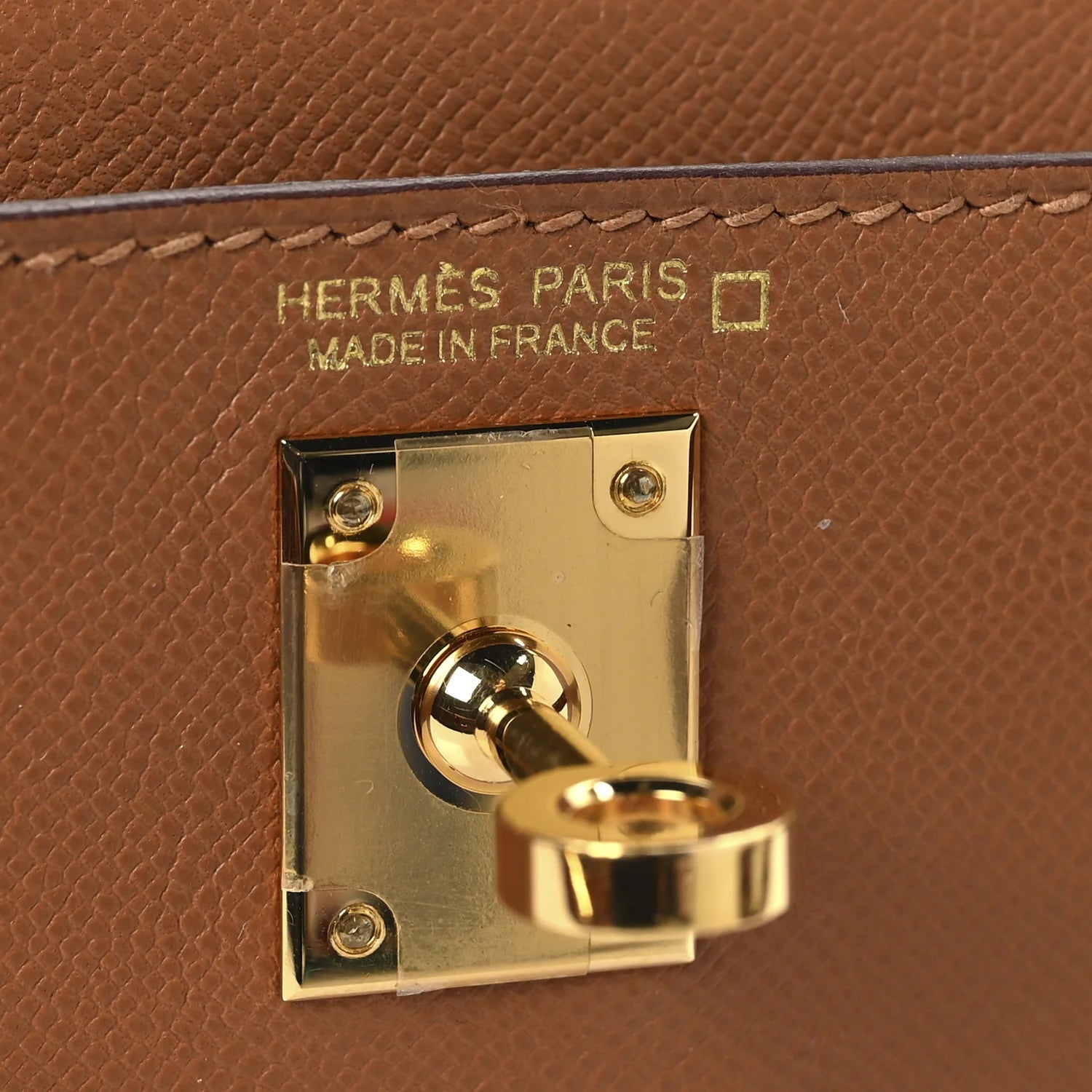 Madame Calfskin Matte Alligator Mini Kelly Sellier Touch 20 Gold Miel