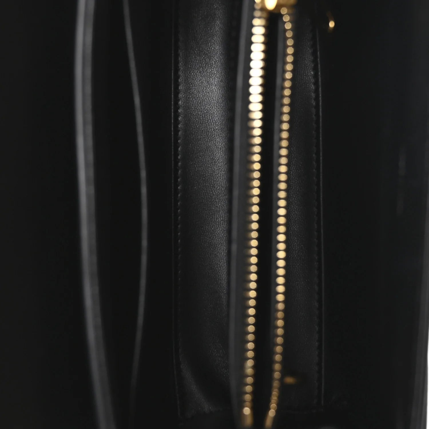 Satinated Calfskin Mini 16 Top Handle Bag Black