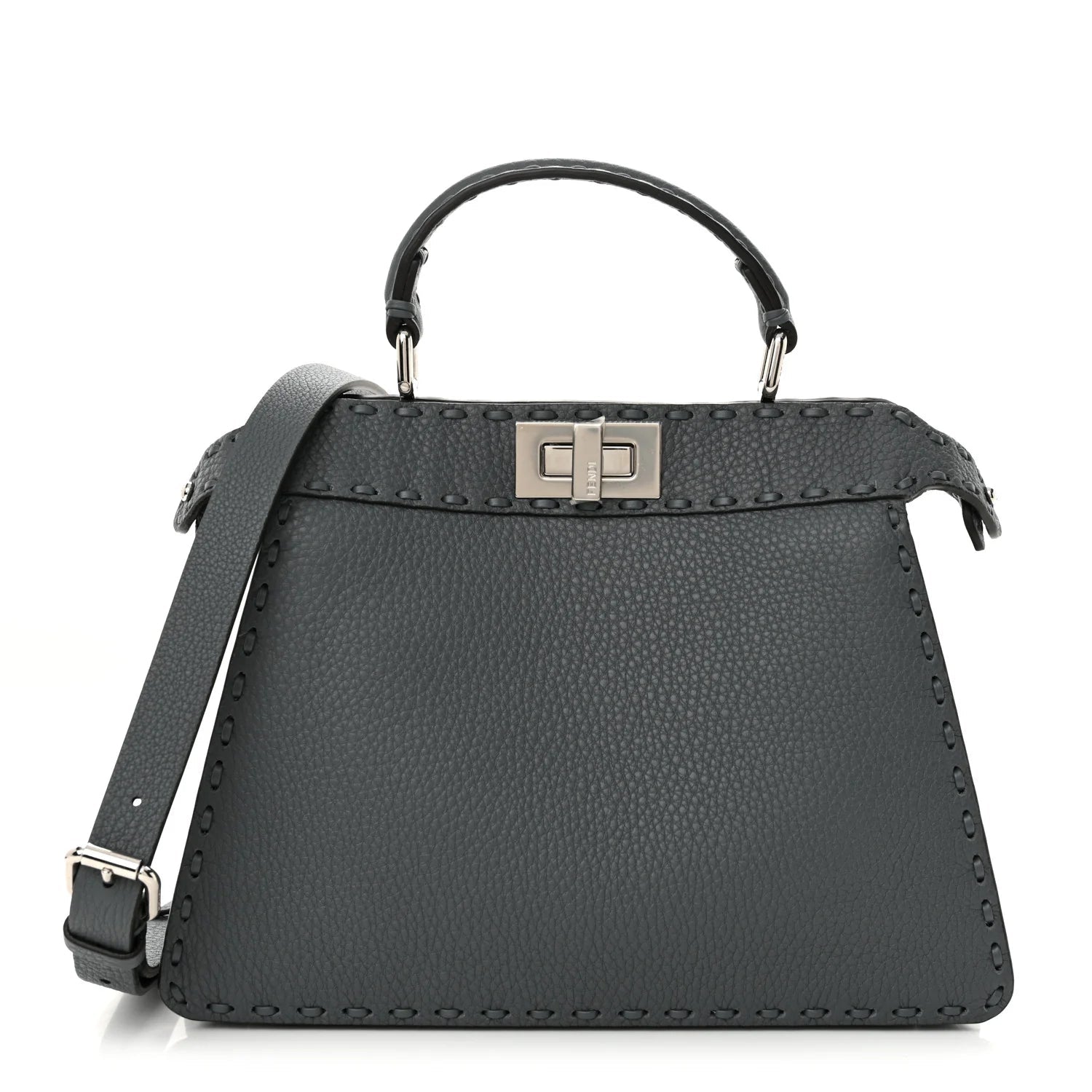 Cuoio Romano Selleria Chamois Small Peekaboo I SEE U Satchel Tempesta