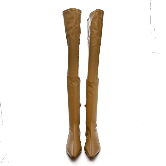 Cocktail Stretch Nappa Almond Boots 37.5 Fudge