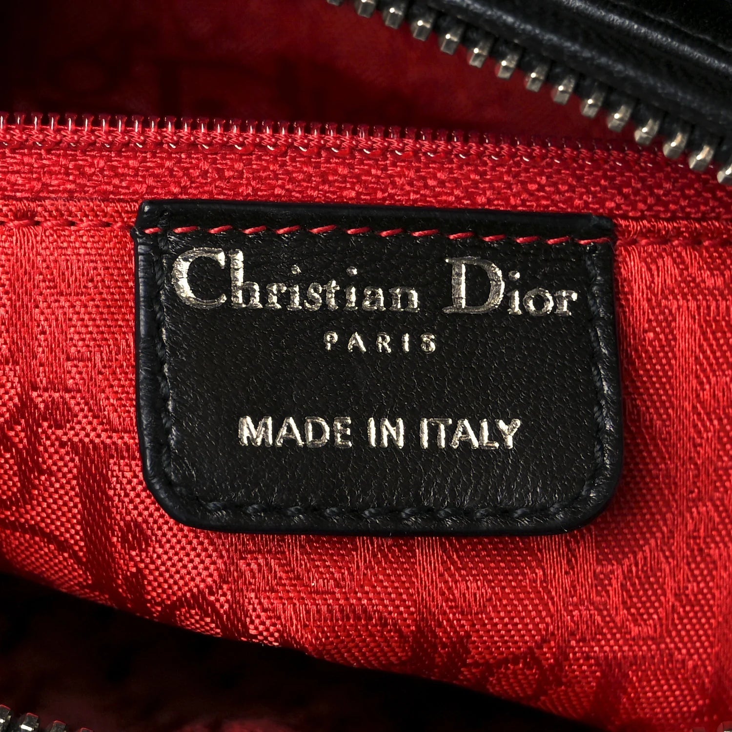 Lambskin Cannage Medium Lady Dior Black