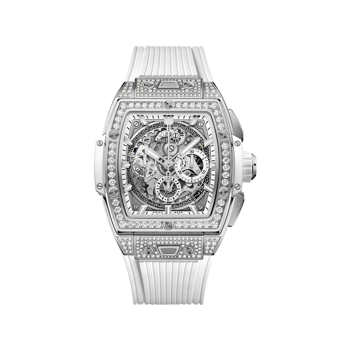 Spirit of Big Bang TITANIUM WHITE PAVÉ Ref# 642.NE.2010.RW.1604