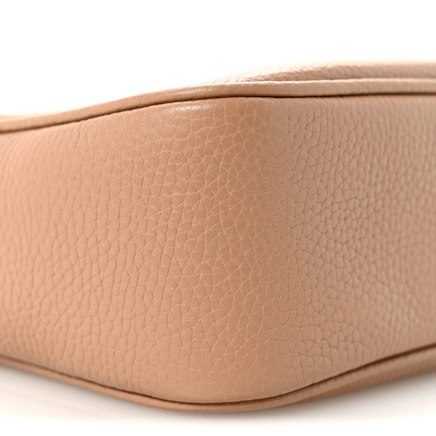 Pebbled Calfskin Small Soho Disco Bag Rose Beige