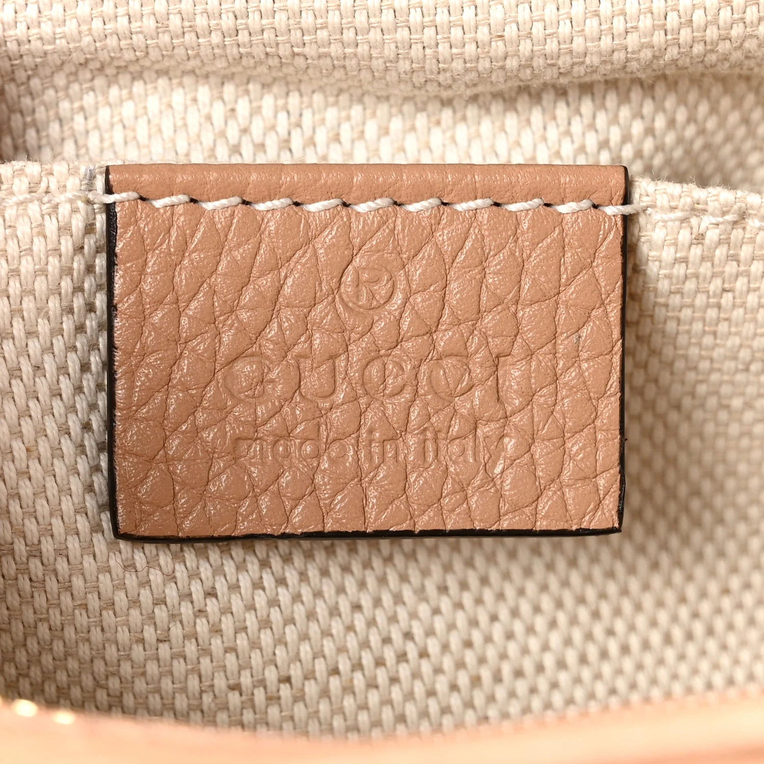 Pebbled Calfskin Small Soho Disco Bag Rose Beige