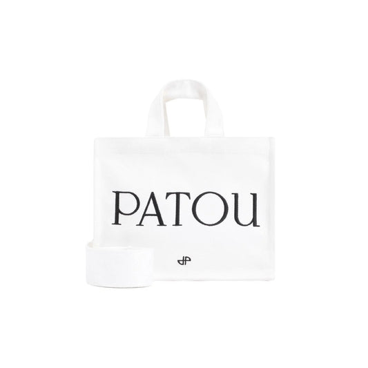 WHITE CANVAS SMALL TOTE  SHOPPING BAG