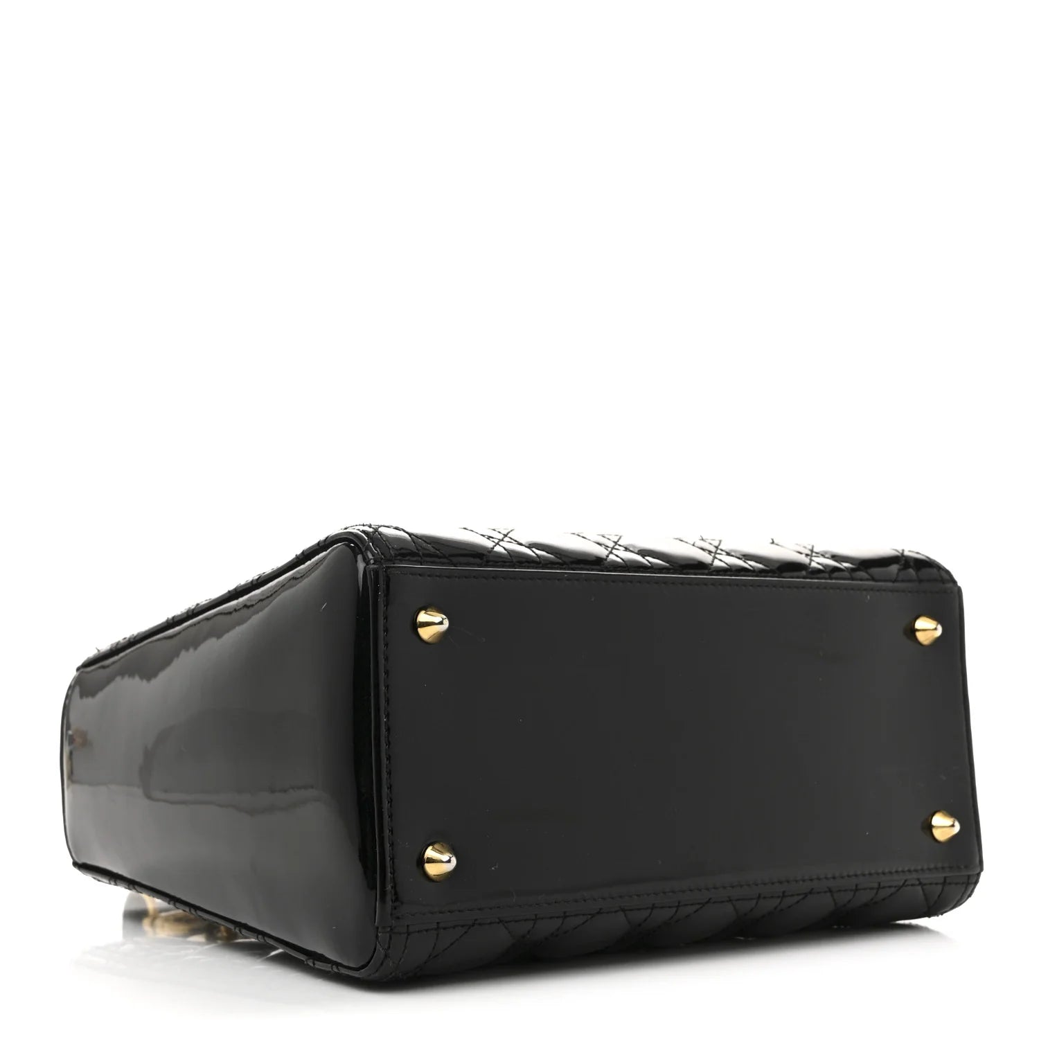 Patent Cannage Medium Lady Dior Black