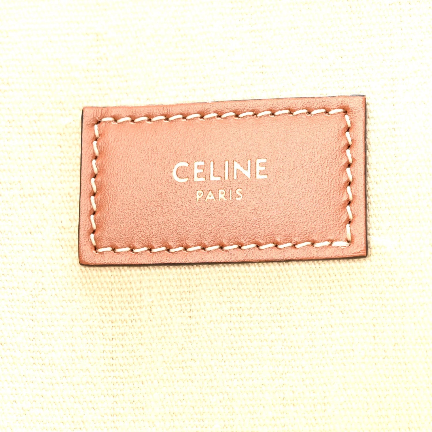 Triomphe Canvas Calfskin Museum Bag White