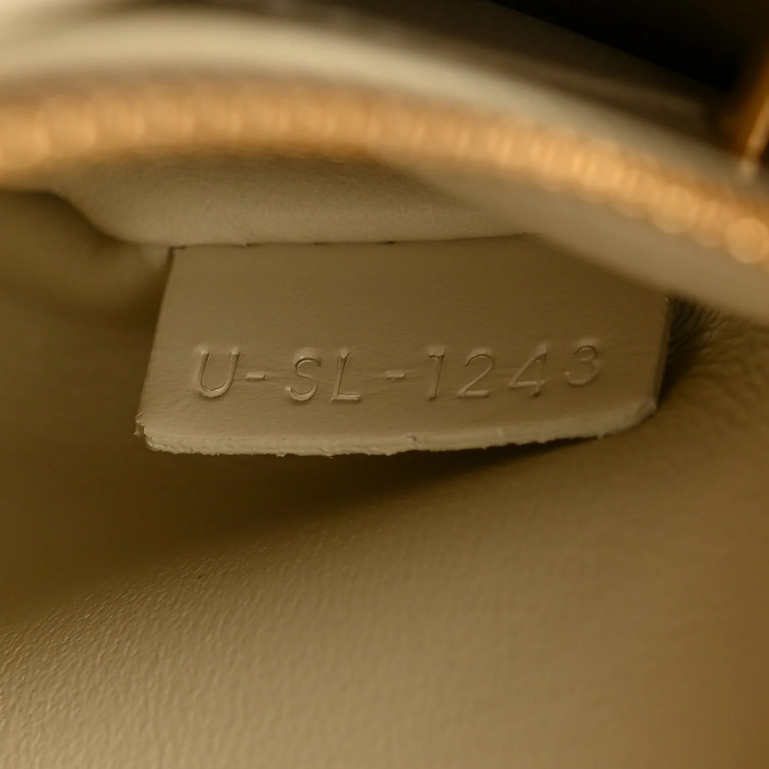 Satinated Calfskin Small 16 Top Handle Bag Beige