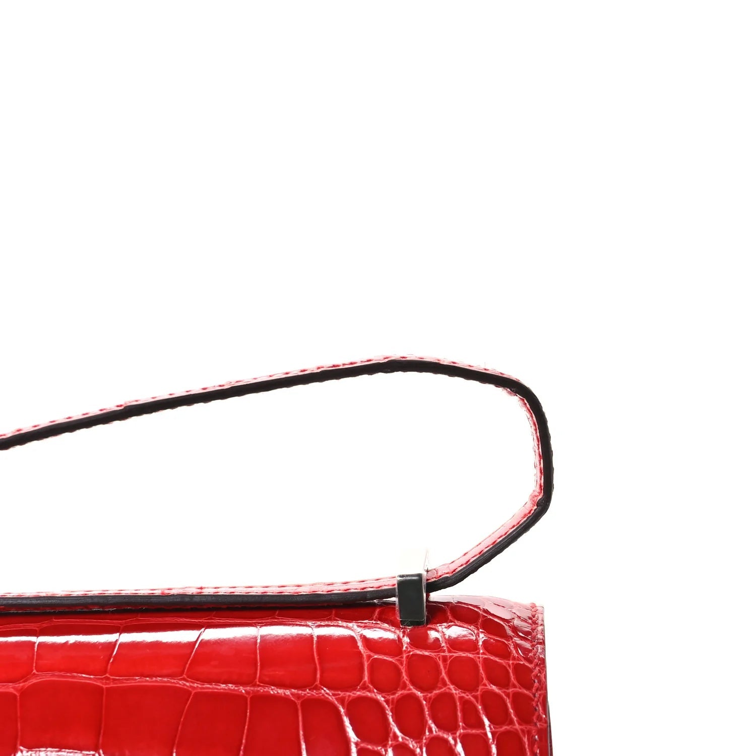 Shiny Alligator Constance 18 Rouge De Coeur