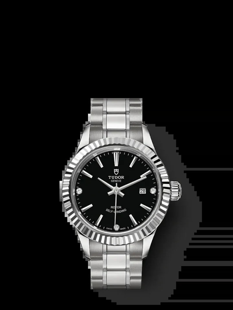 Style, Stainless Steel and Diamond-Set, 28Mm, Ref# M12110-0009