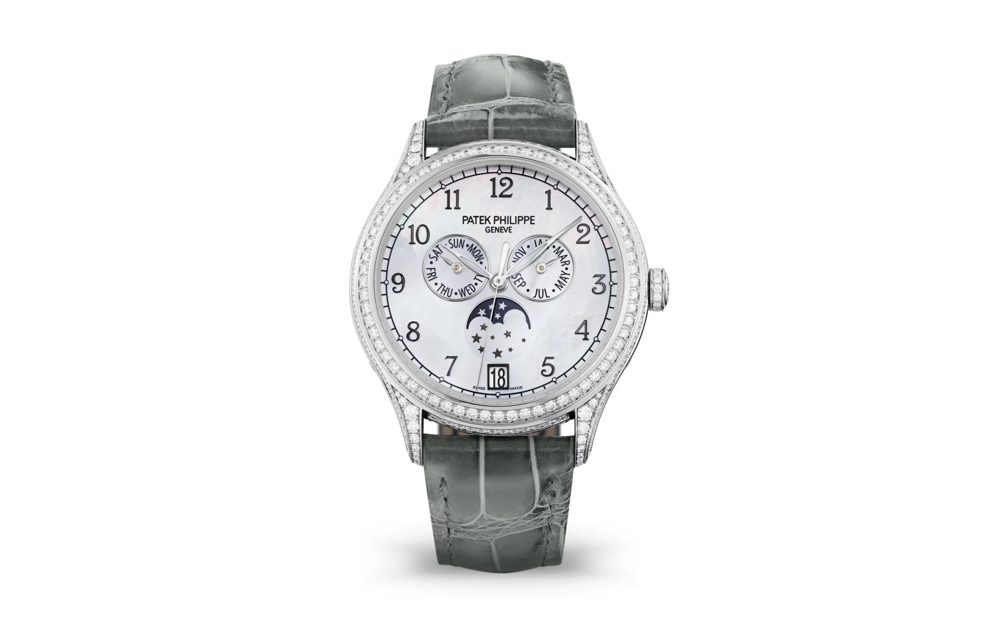 Complication, 18K White Gold Set with 388 Diamonds (~2,92 Ct), 38Mm, Annual Calendar Ref# 4948G-010