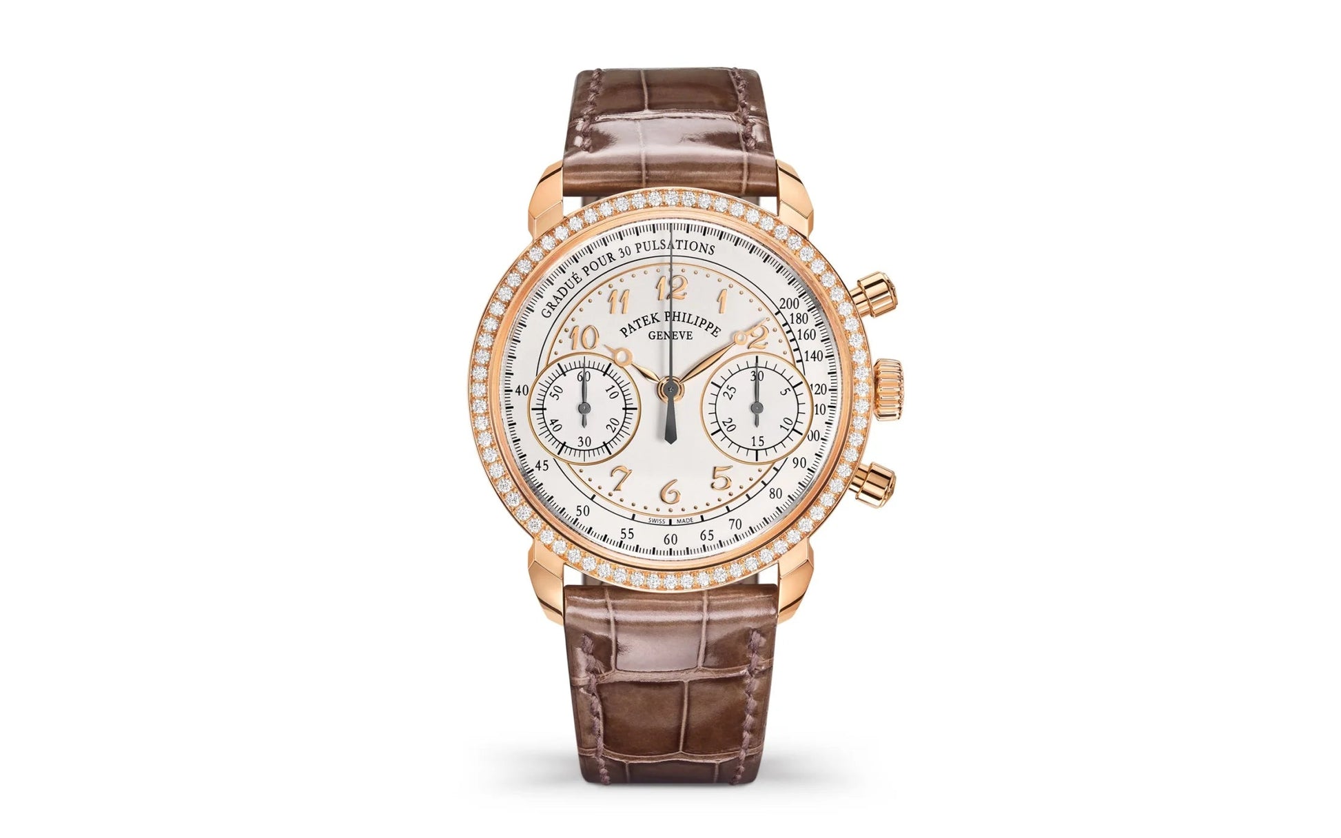 Complication, 18K Rose Gold, Ladies Chronograph 38Mm, 99 Diamonds: ~0.99 Ct., Ref# 7150/250R-001