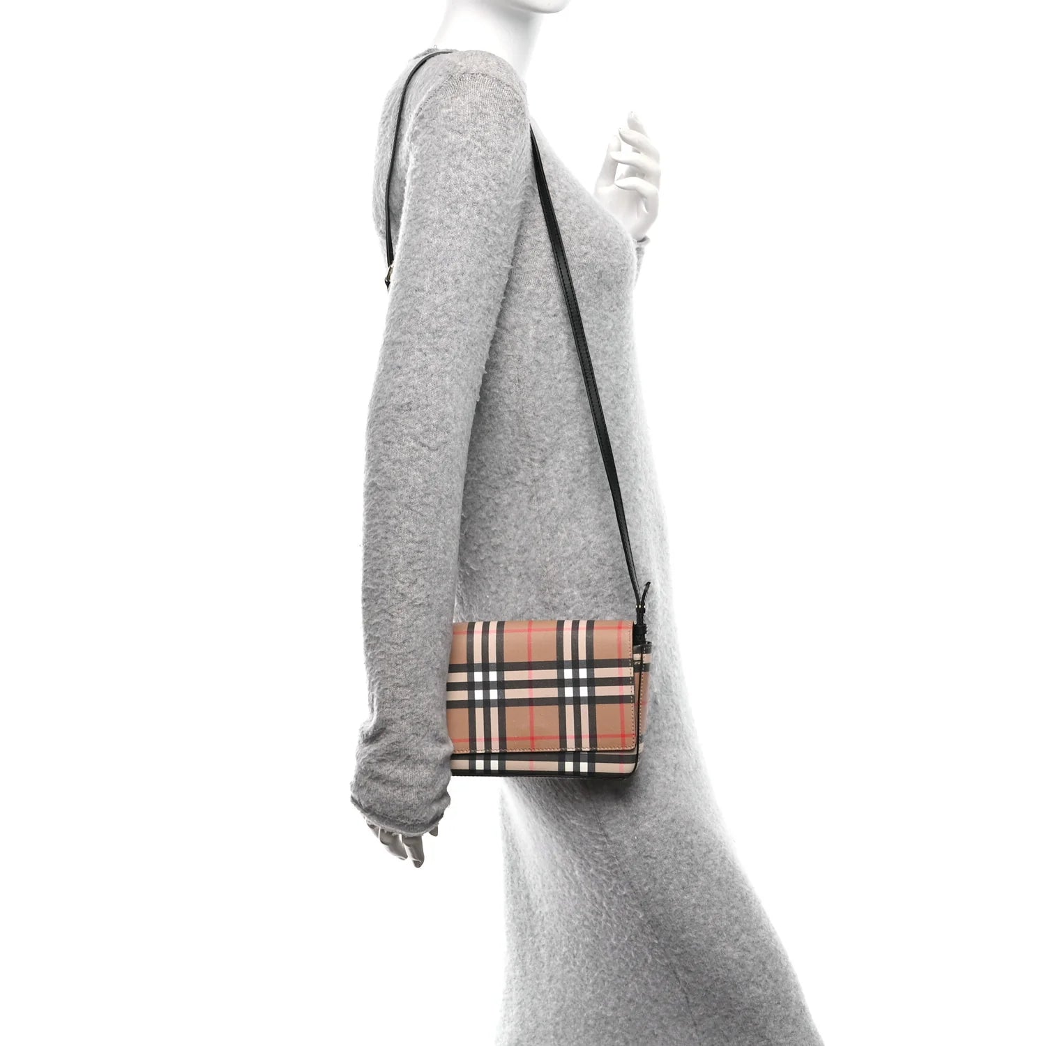 House Check Tartan Mix Hampshire Crossbody Black