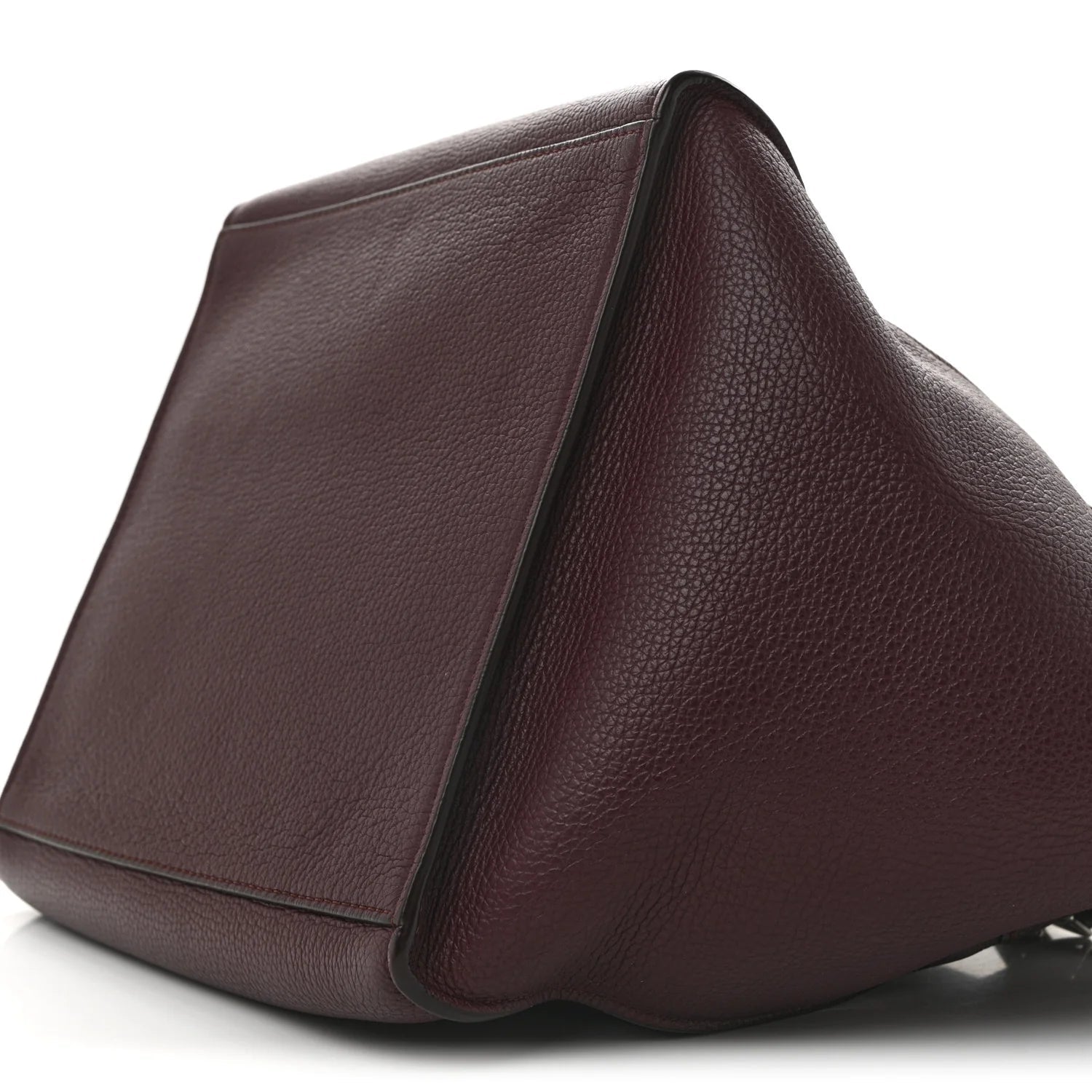 Supple Grained Calfskin Small Big Bag Wine