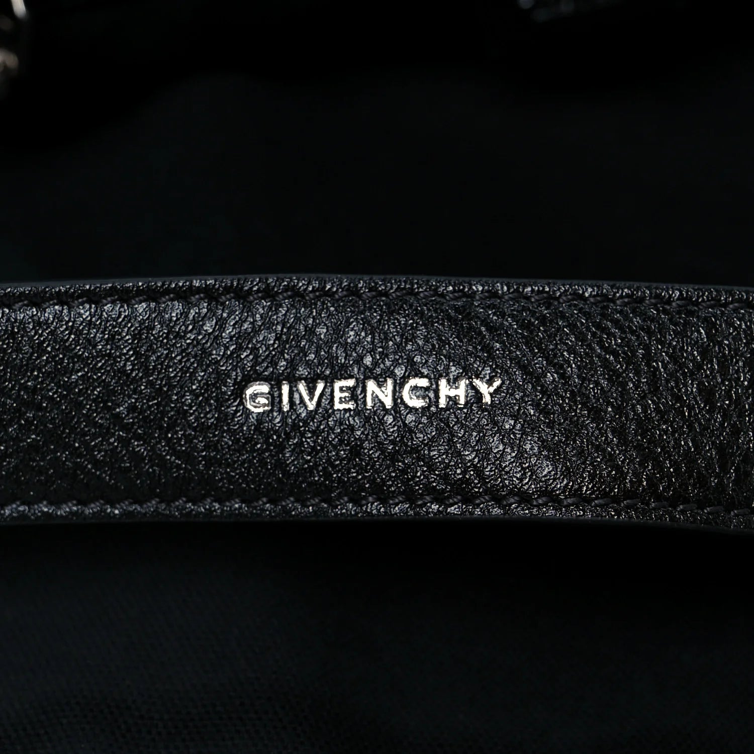 Tumbled Calfskin Large Voyou Bag Black