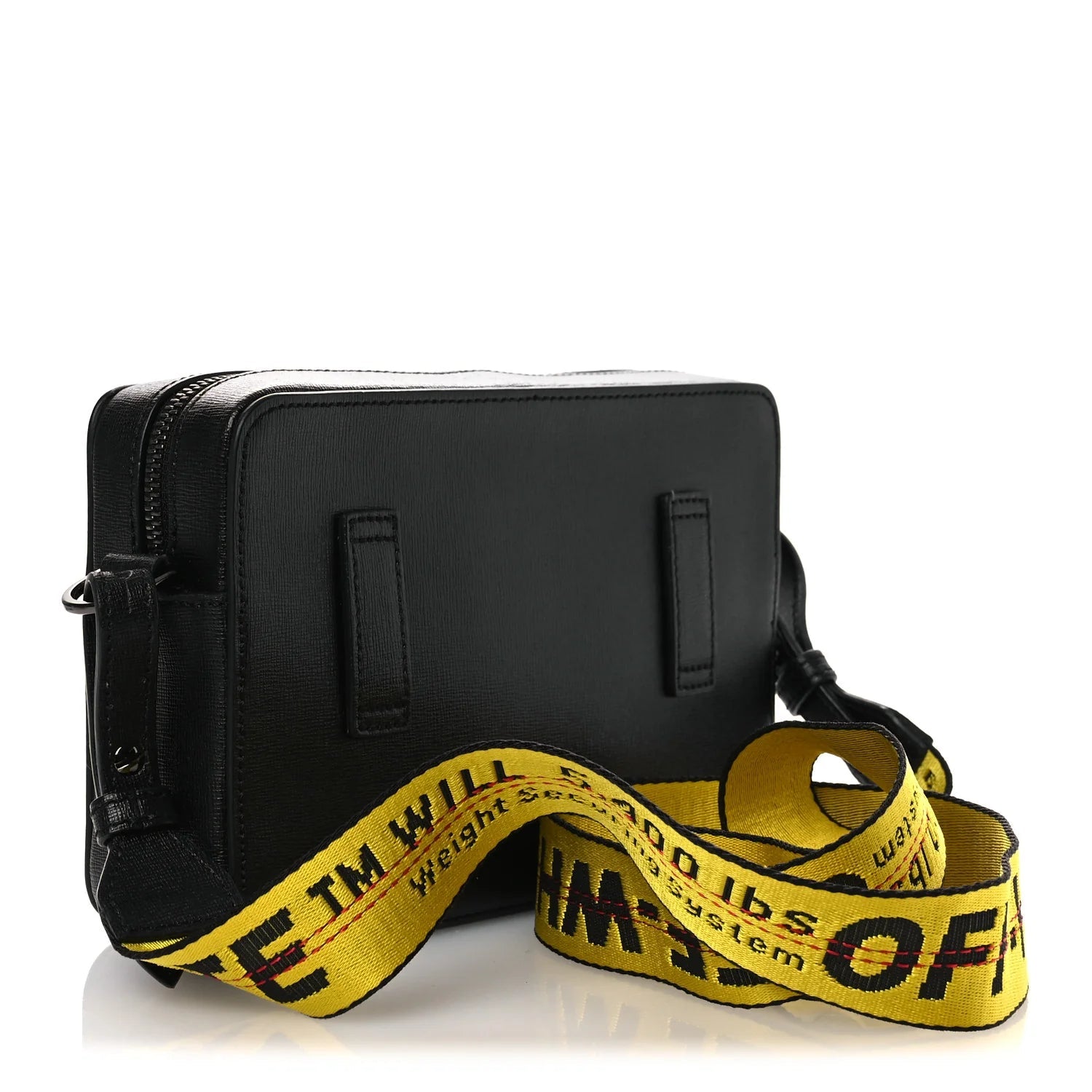 Saffiano Striped Mini Diag Bag Black White