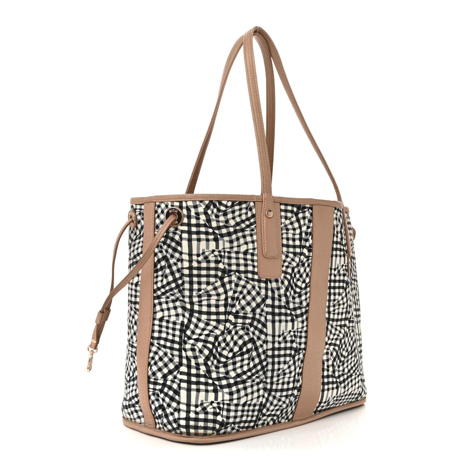 Metallic Visetos Medium Liz Reversible Shopper Tote Champagne Gold