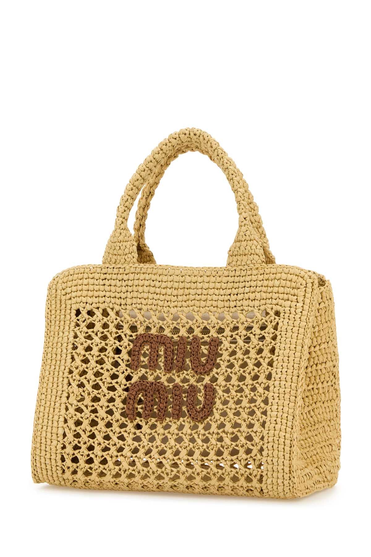 RAFFIA EFFECT YARN HANDBAG