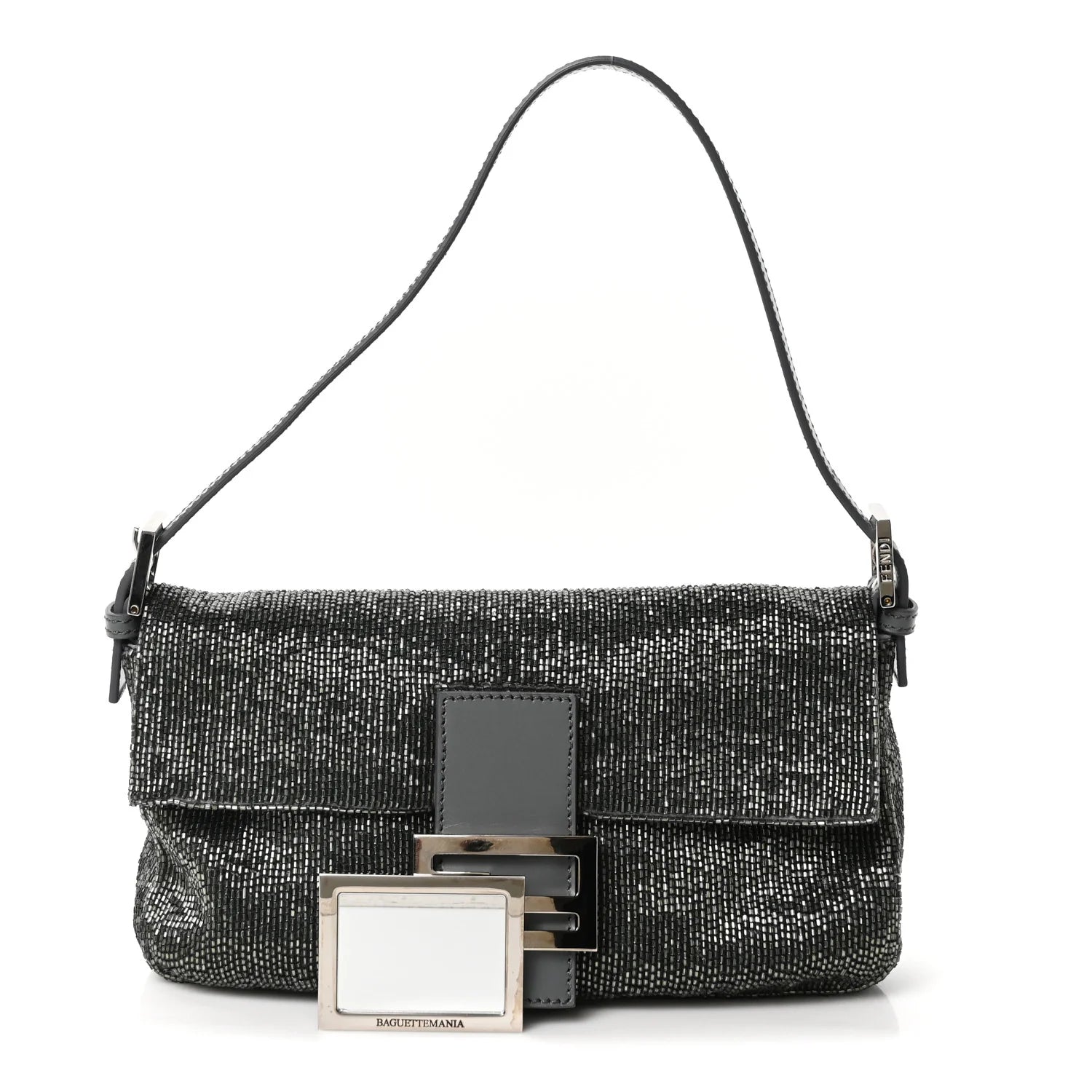 Sequin Beaded Baguette Grey