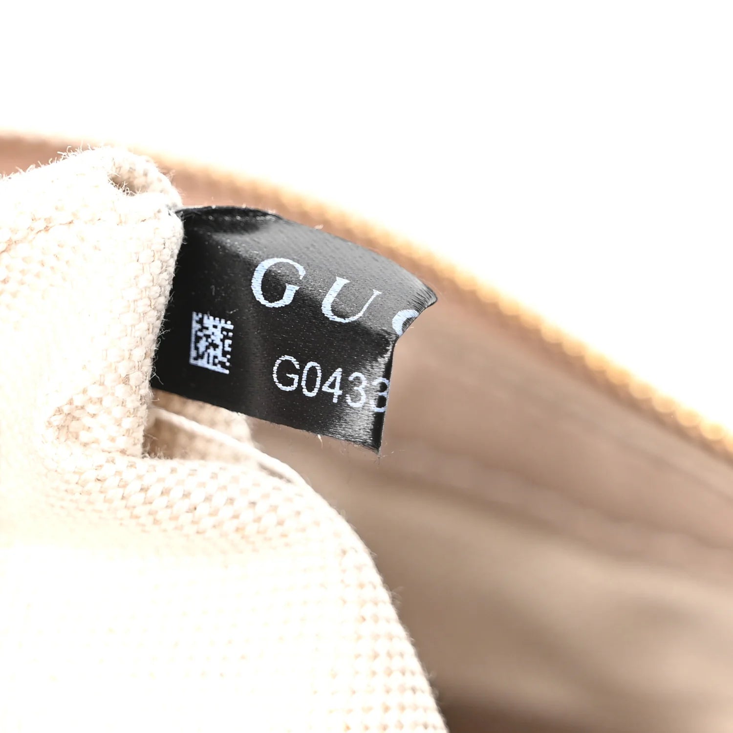 Grainy Calfskin GG Embossed Emblem Large Half Moon Shoulder Bag Taupe