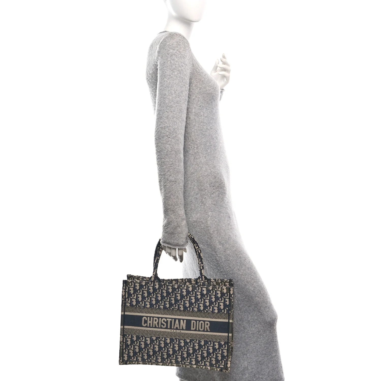 Oblique Medium Book Tote Blue Multicolor