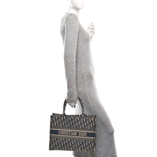 Oblique Medium Book Tote Blue Multicolor