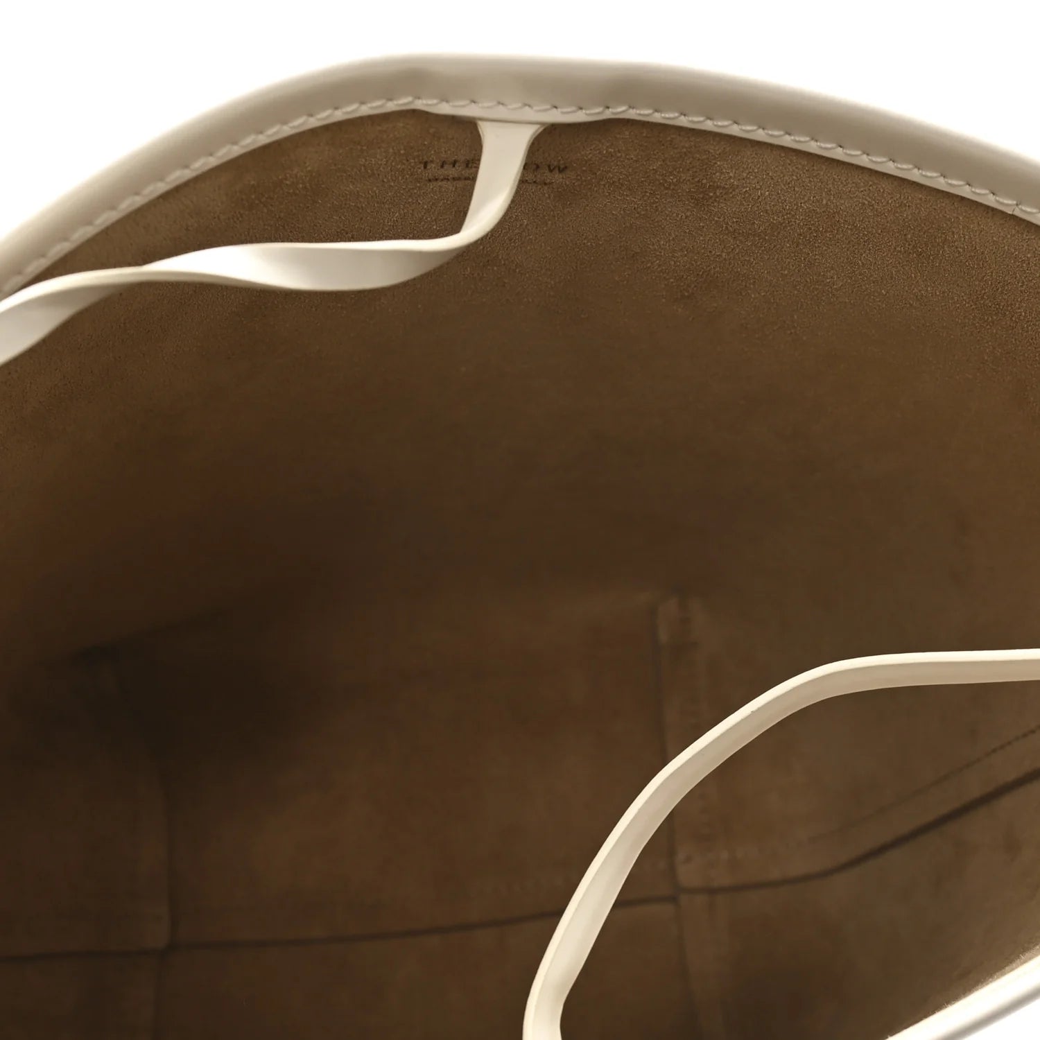 Shiny Calfskin Small N/S Park Tote Ivory