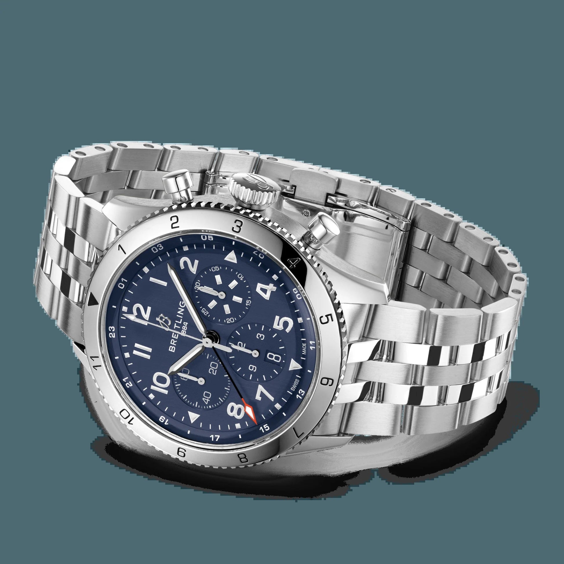 Classic AVI B04 Chronograph GMT 46 Tribute to Vought F4U Corsair, Stainless Steel, Ref# AB04451A1C1A1, Unworn 2024