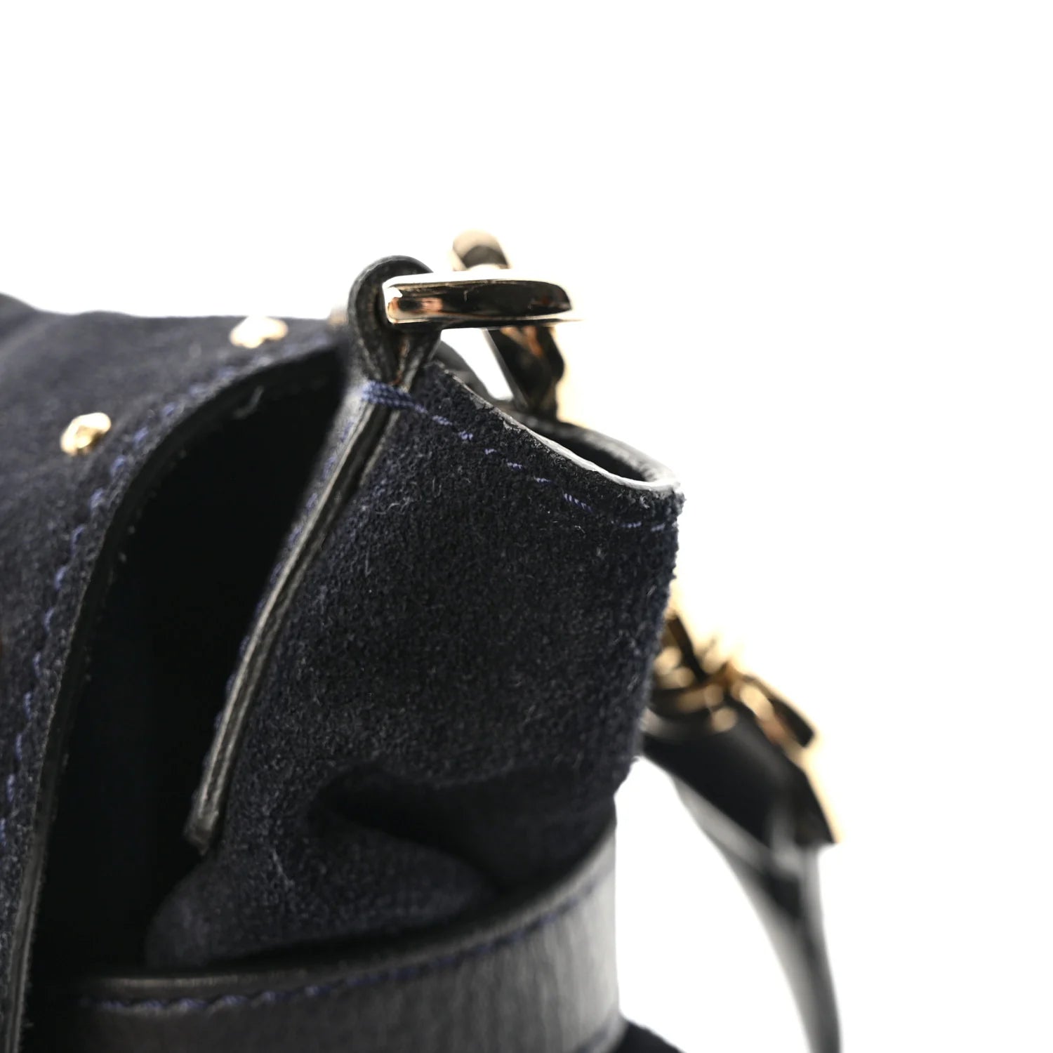 Heavy Suede Alexa Tassel Satchel Ink Blue