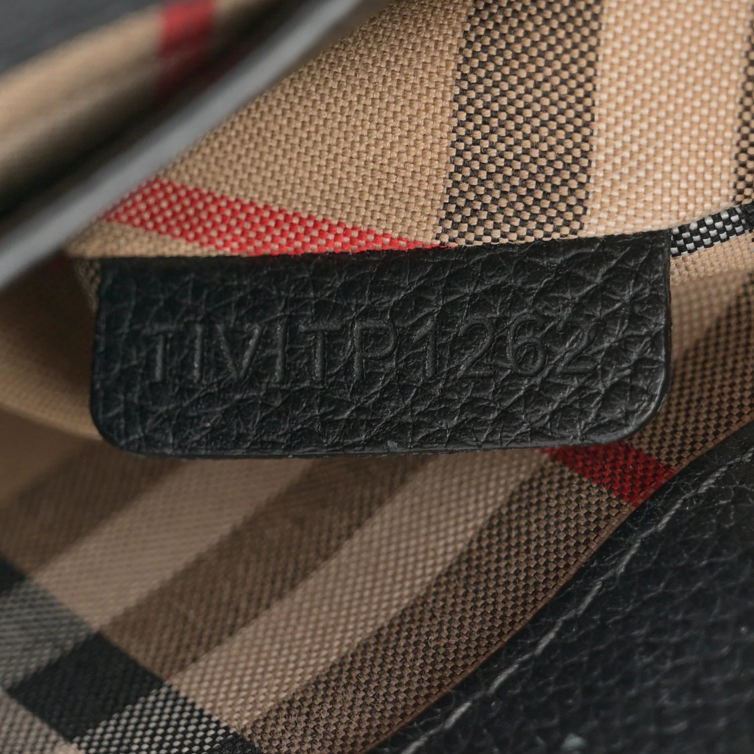 Grainy Calfskin Vintage Check Note Crossbody Bag Black