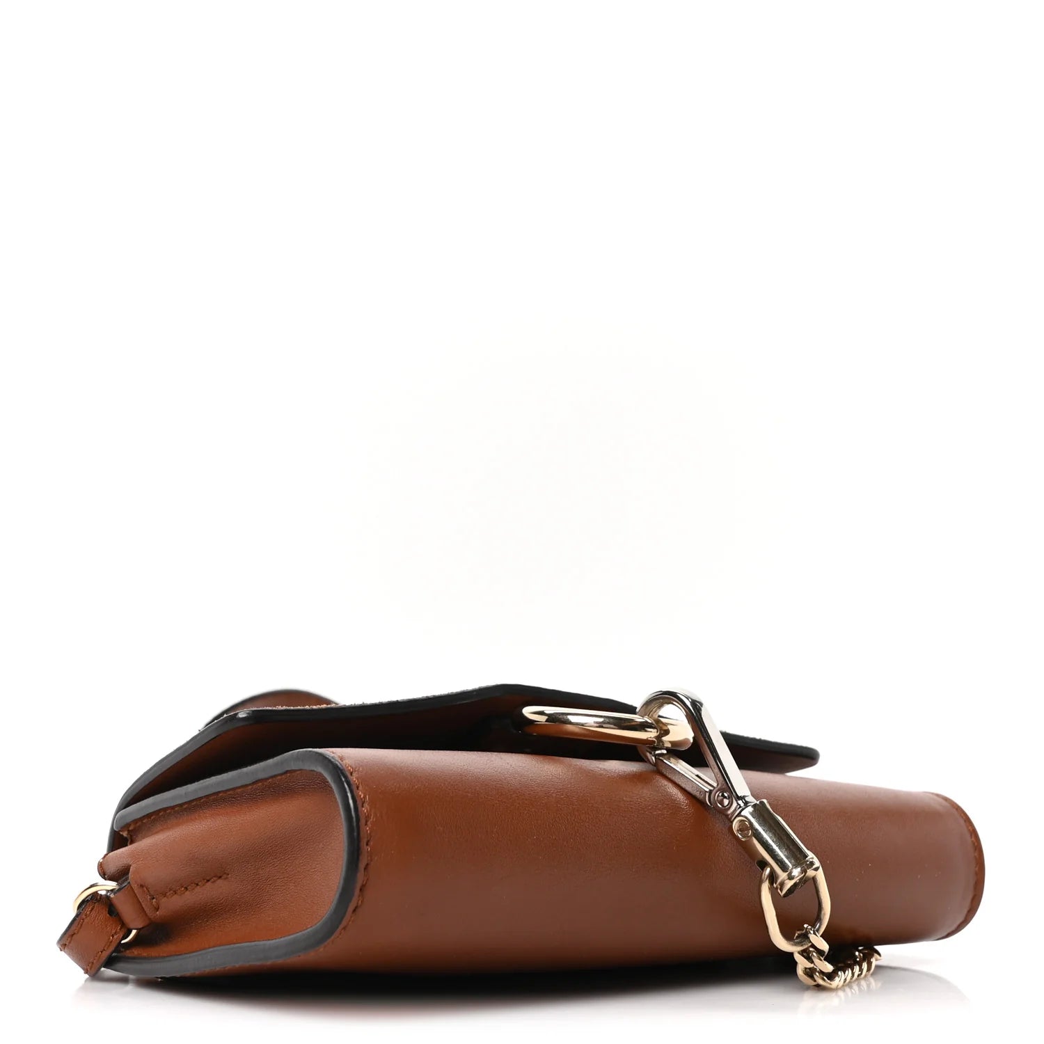 Suede Calfskin Faye Wallet on Strap Tan