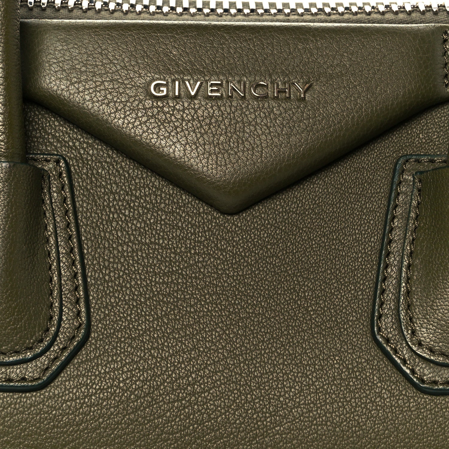 Sugar Goatskin Small Antigona Khaki