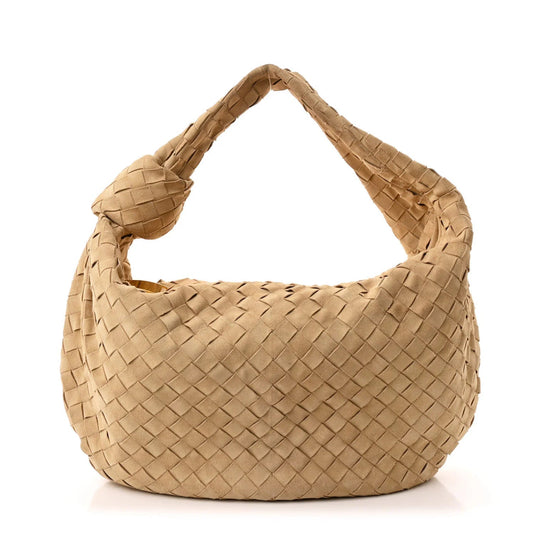 Suede Intrecciato Small Jodie Sand