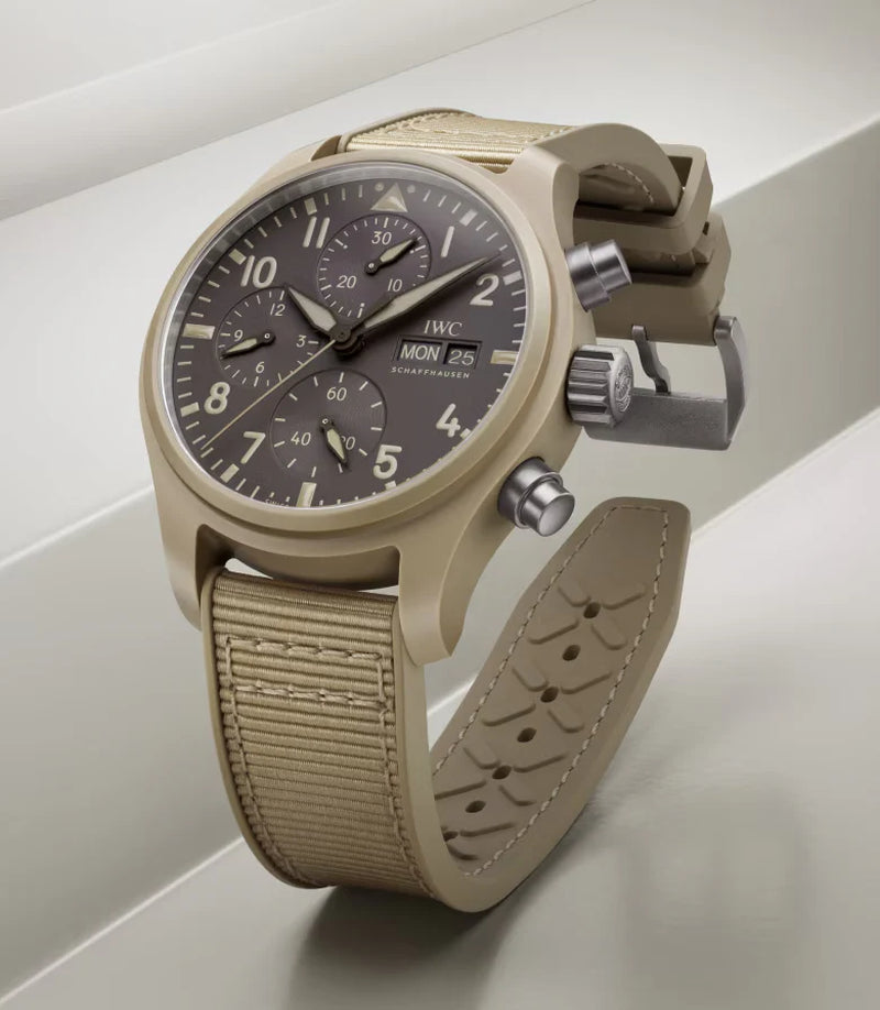 Unworn  Pilot’S Watch Chronograph 41 TOP GUN Mojave Desert, Ceramic, Titanium, 41.9Mm, Ref# IW389402, Box and Papers