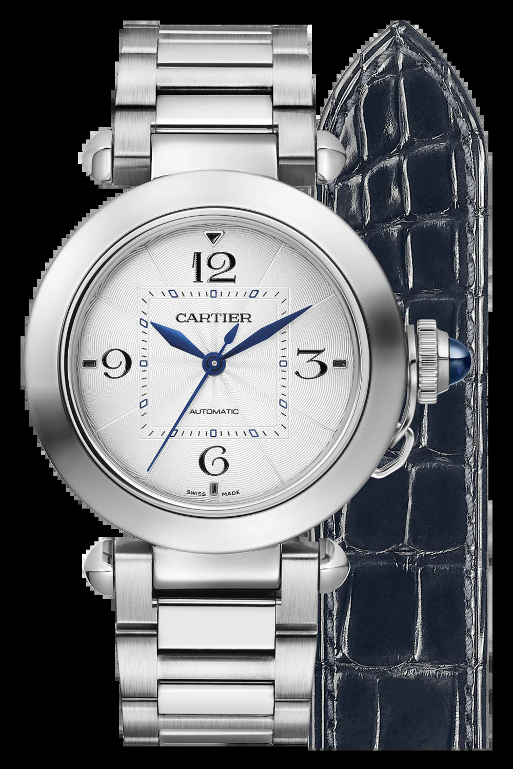 Unworn  Pasha De , Stainless Steel, 35Mm, Ref# WSPA0013, Box and Papers