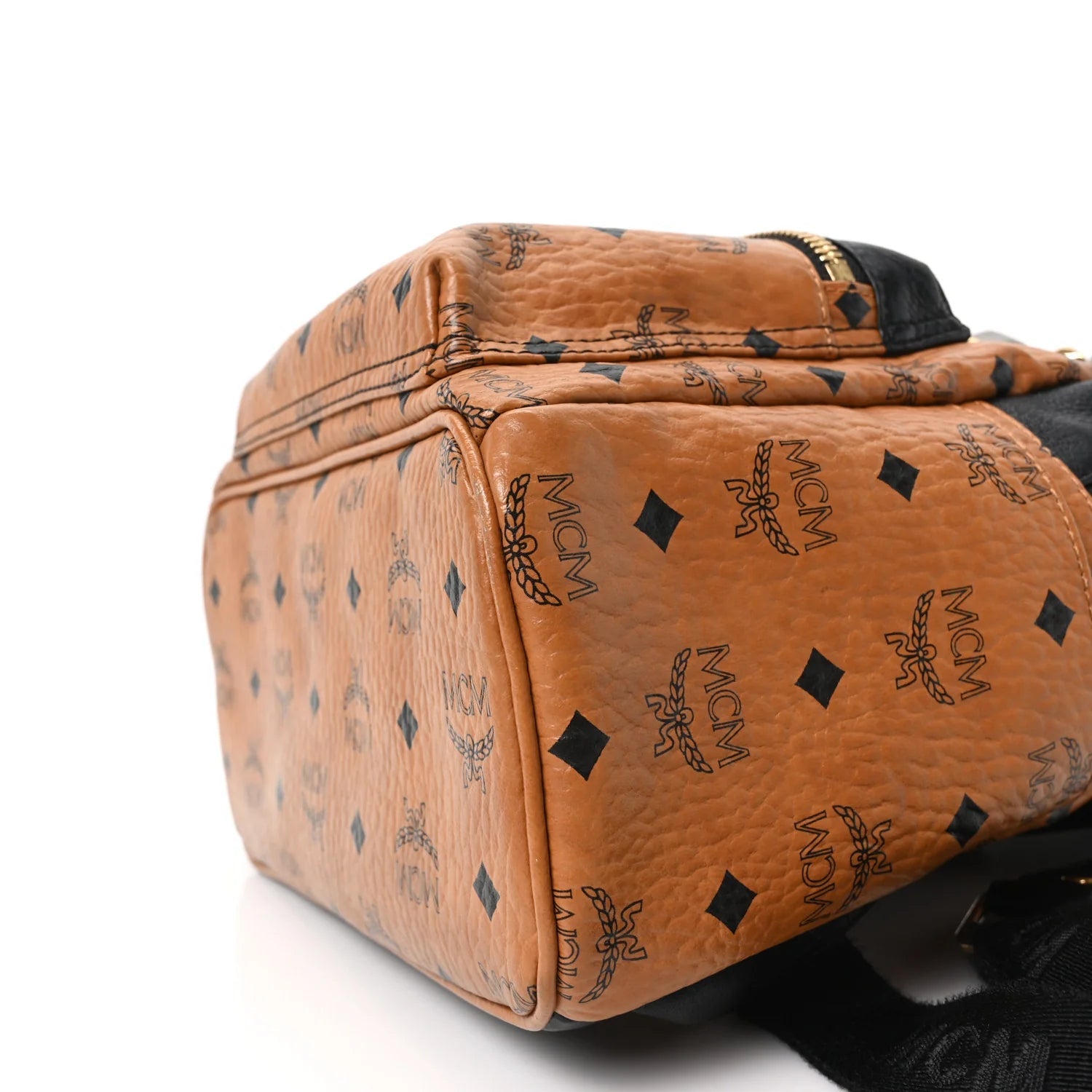 Visetos Studded Colorblock Small Stark Brock Backpack Cognac Black