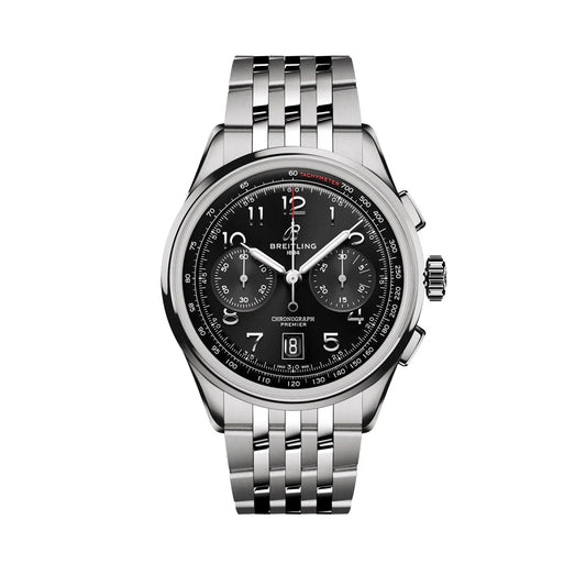 Premier B01 Chronograph Ref# AB0145221B1A1, Box and Papers