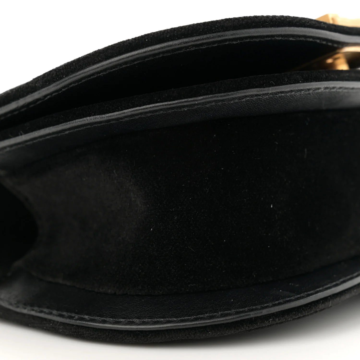 Velvet Quilted Mini Boy Messenger Bag Black