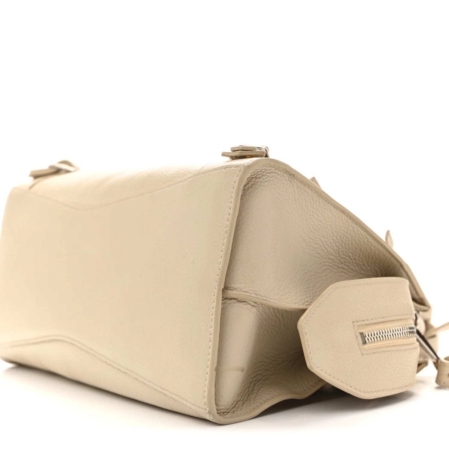 Grained Calfskin Neo Classic Silver Hardware S City Cream