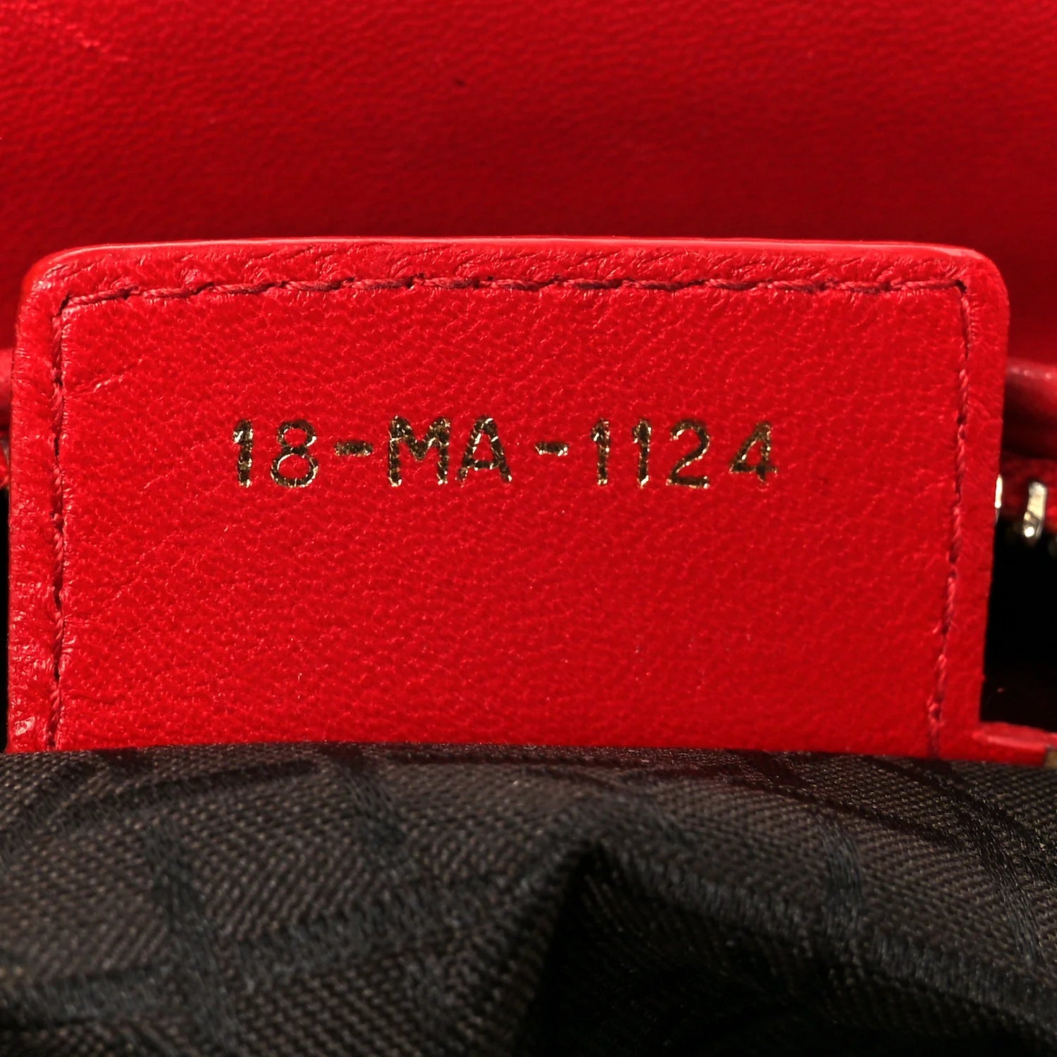 Lambskin Cannage Medium Lady Dior Red