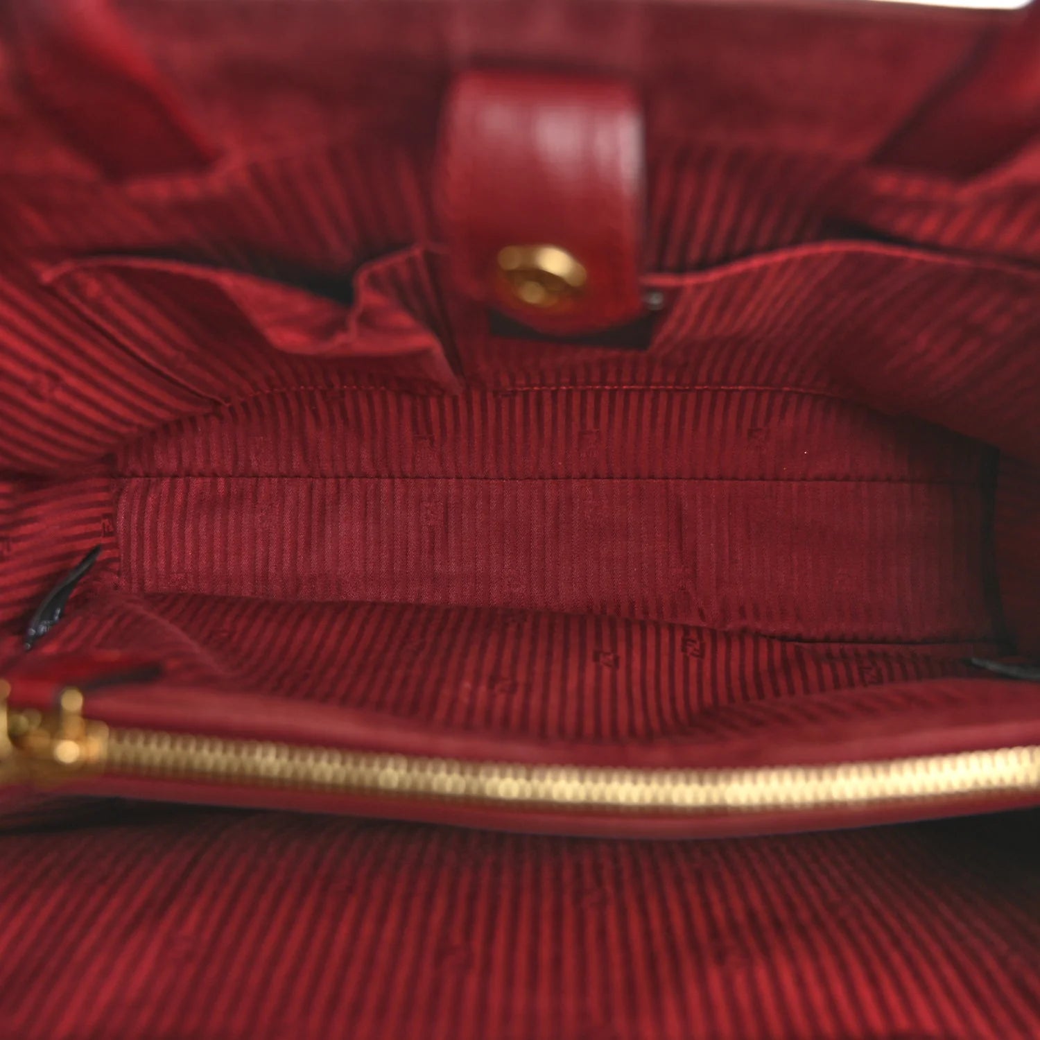 Vitello Elite Regular 2Jours Tote Rosso Scuro Ciliegia