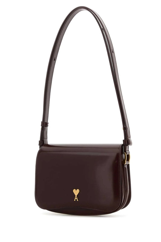 CHOCOLATE LEATHER PARIS PARIS CROSSBODY BAG