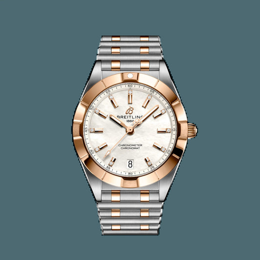 Chronomat 32, Stainless Steel, 18K Red Gold and 11 Diamonds, Ref# U77310101A2U1, Unworn 2024